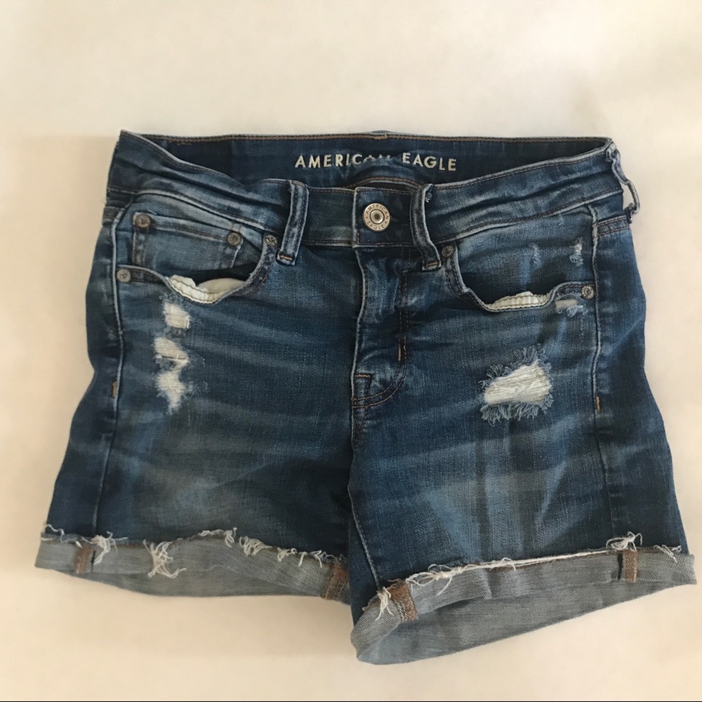 american eagle denim shorts